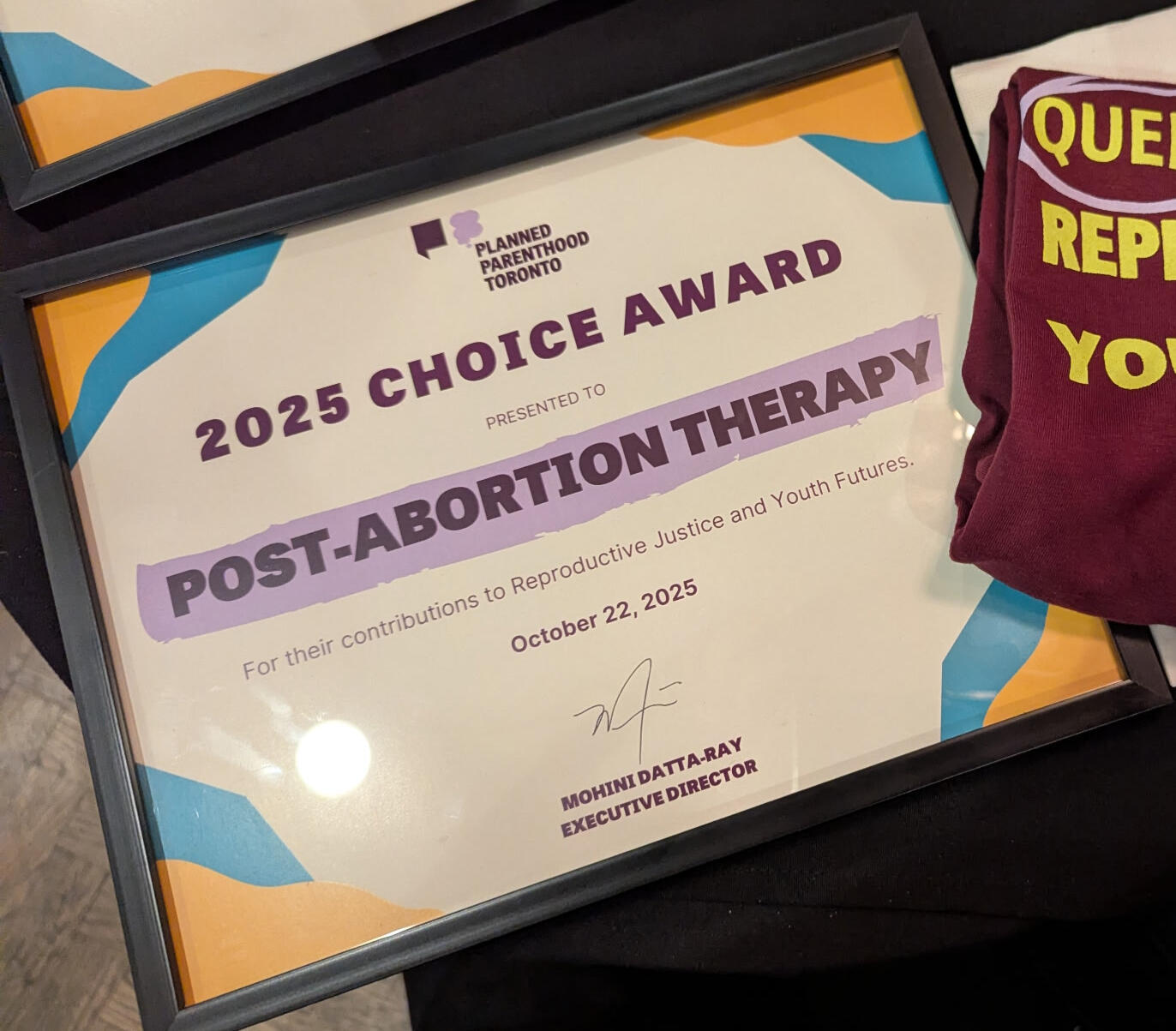 Two women sitting with their backs to the camera, watching the sunset.